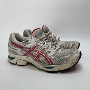 Y2K Asics Gel Cumulus 13 Wom Sz 9 US Running Shoes White / Red /  Turquoise Read